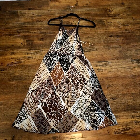 𝅺moschino Cheap and Chic Leopard Print Silk Dress - Picture 1 of 13